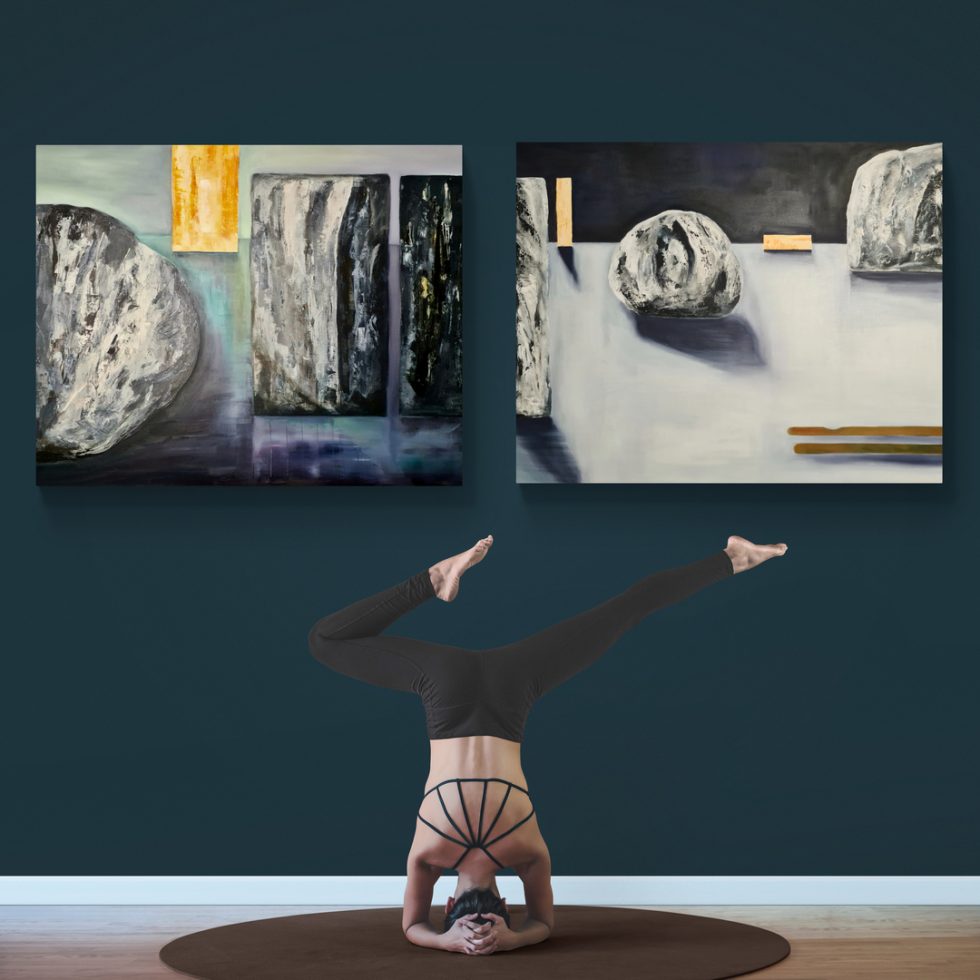 two paintings of meditation